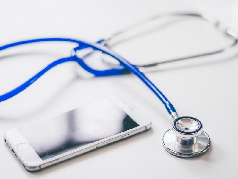 silver-iphone-6-near-blue-and-silver-stethoscope-48603